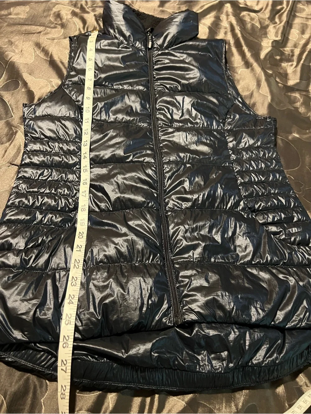 Calvin Klein Performance Black Down Feathers Quilted Vest Women’s Medium